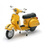 Moto Vespa Primavera Amarilla Die-Cast 1:12 Plastic