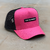 BONÉ ABA CURVA TRUCKER VEM TRANQUILO - ROSA E PRETO - VT11 - comprar online