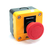 Botoeira Amarela "Emergência" - 2NF - Sem Monitoramento - Botão METALTEX