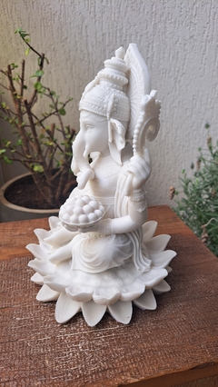 E.010 - Estátua Ganesha - Marmorite - 25 cm - comprar online