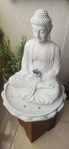 F.004 - Fonte Marmorite Buda Meditando Média - 70 cm na internet