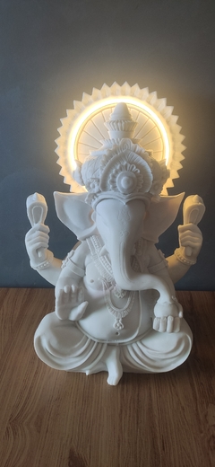 L.004 - Luminária Ganesha Marmorite - 40 cm - comprar online