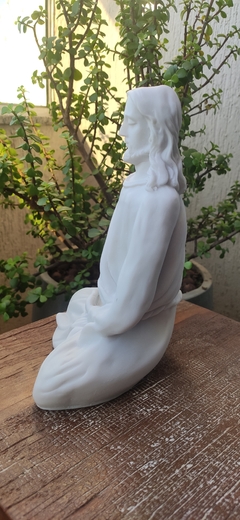 E.001 - Jesus Cristo Meditando - 20 cm - Mari Plata Zen