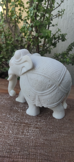 E.043 - Estátua Elefante em Marmorite - 15 cm - loja online