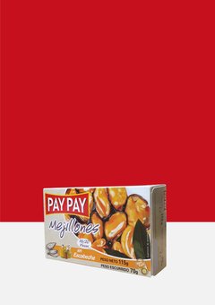 Mejillones Españoles Pay Pay en Escabeche Lata 115 g