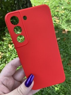 Case Veludo - Samsung S22 - Com Proteção Na Câmera - Vermelho