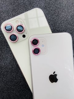 Protetor de câmera Metálico - iPhone 11 / iPhone 12 / iPhone 12 Mini - Rosa - comprar online