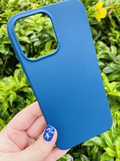 Case Veludo - iPhone 13 Pro Max - Azul Marinho