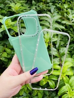 Case Elegante 3 em 1 - iPhone 13 Pro Max - Com Aro Frontal - Verde Abacate Brilhante - comprar online
