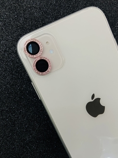 Protetor de câmera Strass - iPhone 11 / iPhone 12 / iPhone 12 Mini - Rosa