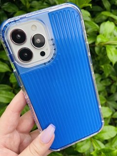Case Clutch 3 em 1 - iPhone 13 Pro - Com Aro Frontal - Azul