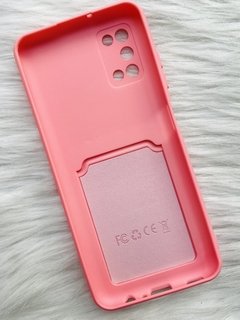Case Veludo Porta Cartão - Samsung A03 S - Com proteção na câmera - Rosa Bebê - comprar online