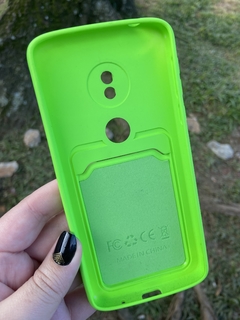 Case Slide Porta Cartão - Motorola G6 Play / E5 - Verde Claro - comprar online