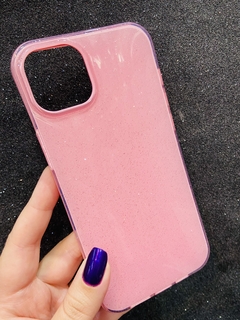 Case Barbie Glitter - iPhone 14 Plus - Rosa Bebê