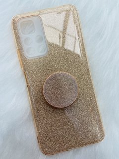 Case Glitter Anti-impacto com Pop - Xiaomi Redmi Note 11 5g / Poco M4 Pro 5g - Dourado
