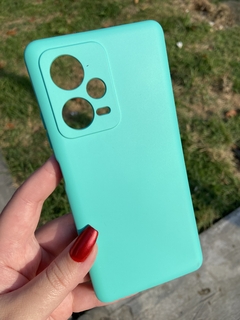 Case Veludo - Xiaomi Redmi Note 12 Pro Plus - Com Proteção Na Câmera - Verde Água