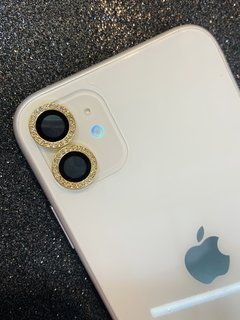 Protetor de câmera Strass - iPhone 11 / iPhone 12 / iPhone 12 Mini - Dourado