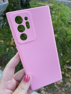 Case Veludo - Samsung Note 20 Ultra - Com proteção na câmera - Rosa Bebê