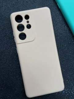 Case Veludo - Samsung S21 Ultra - Com Proteção Na Câmera - Nude
