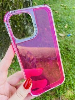 Case 3 em 1 Elegante - iPhone 13 Pro - Rosa Neon