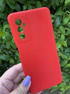 Case Veludo - Samsung M52 5g - Com proteção na câmera - Vermelho