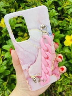 Case Mármore Chain - Samsung A02 S - Rosa