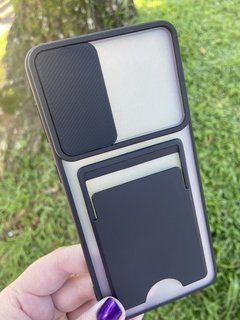 Case Slide Porta Cartão - Samsung S21 Plus - Preto