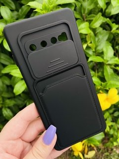Case Slide Porta Cartão - Samsung S10 - Preto