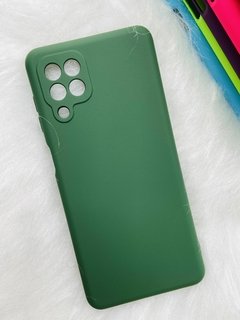 Case Veludo - Samsung M32 - Com proteção na câmera - Verde Escuro