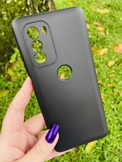 Case Veludo - Motorola G51 5g - Com proteção na câmera - Preto