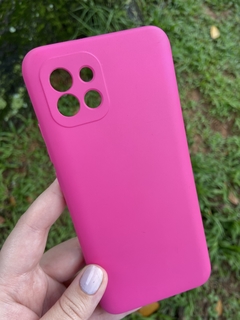 Case Veludo - Samsung A03 - Com proteção na câmera - Rosa Barbie
