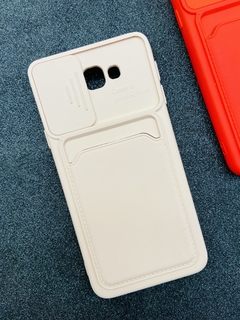 Case Slide Porta Cartão - Samsung J5 Prime - Com Veludo Interno - Nude