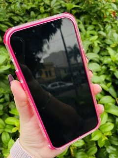 Case Elegante 3 em 1 - iPhone 13 Pro - Com Aro Frontal - Pink Brilhante - loja online
