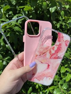 Case 3 em 1 Mármore - iPhone 13 Pro - Rosa na internet