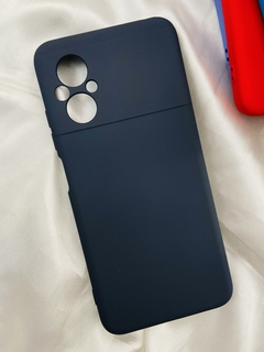 Case Veludo - Xiaomi Poco M5 / Redmi 11 Prime - Com proteção na câmera - Azul Acinzentado