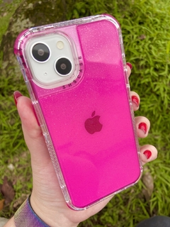 Case 3 em 1 Glitter - iPhone 14 Plus - Rosa