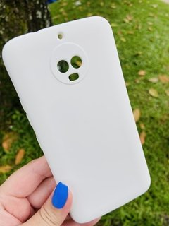 Case Veludo - Motorola G5 S Plus - Com proteção na câmera - Branco
