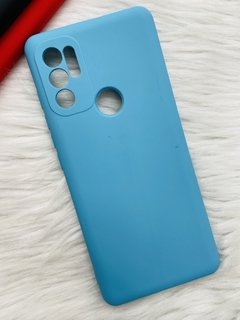 Case Veludo - Motorola G60 S - Com proteção na câmera - Azul