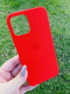 Silicone Case - iPhone 14 Pro Max - Fechada Embaixo - Vermelho