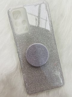 Case Glitter Anti-impacto com Pop - Xiaomi Redmi Note 11 5g / Poco M4 Pro 5g - Prata