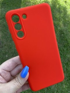 Case Veludo - Samsung S21 FE - Com Proteção Na Câmera - Vermelho