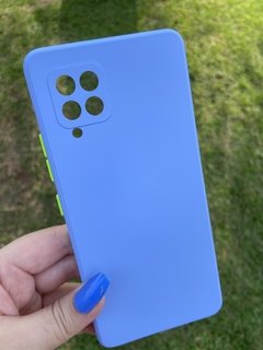 Case Veludo - Samsung A42 - Azul Cinderela