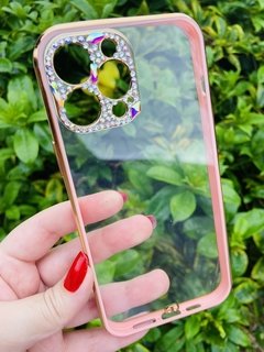 Case Luxo Strass - iPhone 13 Pro Max - Rosa