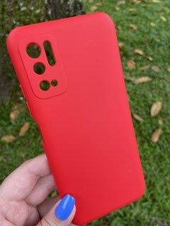 Case Veludo - Xiaomi Poco M3 Pro - Com proteção na câmera - Vermelho