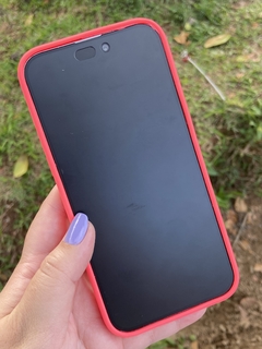 Silicone Case - iPhone 14 Pro Max - Fechada Embaixo - Rosa Chiclete - comprar online