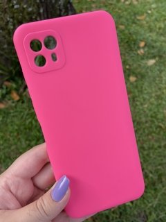 Case Veludo - Motorola G50 5g - Com proteção na câmera - Pink