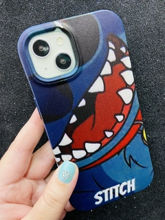 Case 2 em 1 - iPhone 13 / iPhone 14 - Stitch Boca - Turquesa