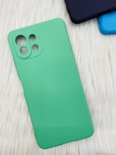 Case Veludo - Xiaomi Mi 11 Lite - Com Proteção Na Câmera - Verde Água