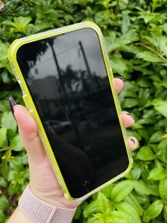 Case Elegante 3 em 1 - iPhone 13 Pro Max - Com Aro Frontal - Verde Neon Brilhante - loja online