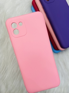 Case Veludo - Samsung A03 - Com proteção na câmera - Rosa Bebê